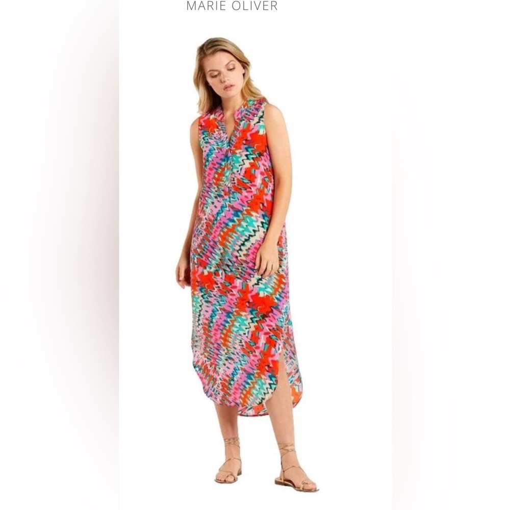 Marie Oliver Ellis midi dress . 100 % silk size xs runs generous .